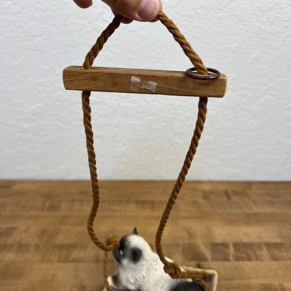 2003 Under The Sun Himalayan Cat Kitty Hanging Garden‎ Swinging Figurine Decor - Picture 8 of 11